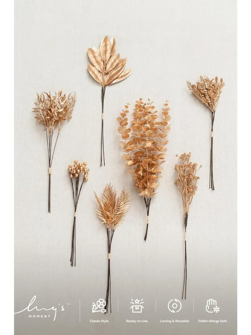 33pcs Faux Greenery Stems - Elegant Artificial Plants for Home Decor & Events